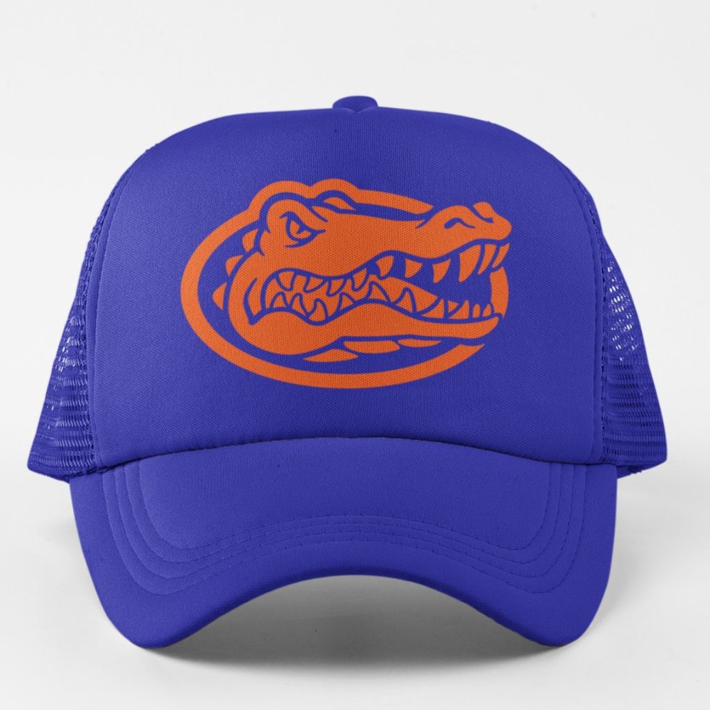 NEW Florida Gators Head Foam Trucker Mesh Snapback Hat ROYAL